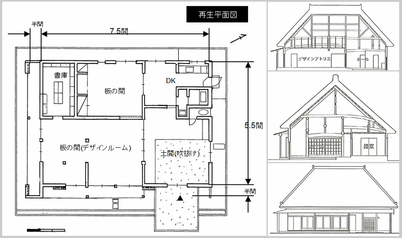 印旛の家　古民家平面図