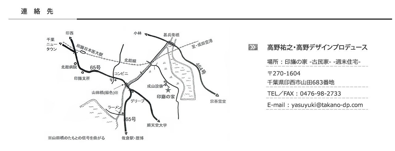 印旛の家　地図　千葉県印西市山田683