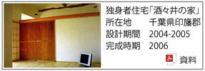 独身者住宅「酒々井の家」